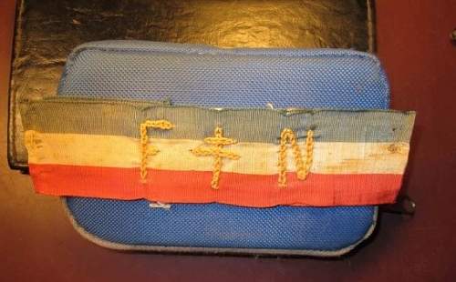 Autentic Items?: Free French Resistance Armband, NSDAP Badges, Tri-Color Pennent/Flag