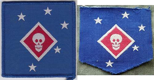 WWII Australian Made Raider &amp; 1st Marine Division Patch