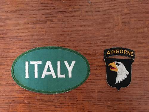 101st, Italy patch and a few more