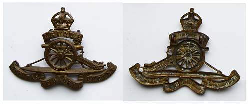 Royal Canadian Artillery Cap Badges