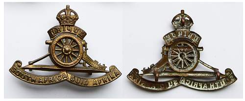 Royal Canadian Artillery Cap Badges