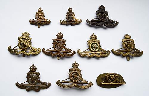 Royal Canadian Artillery Cap Badges