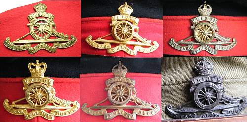 Royal Canadian Artillery Cap Badges