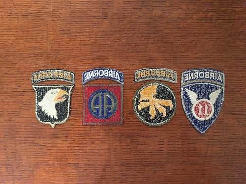 82nd, 17th and 11th Airborne Division Patches