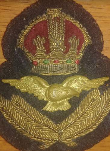 RAF Officer Cap Badge - 1918 to 1920?