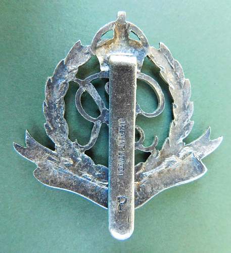 British Royal Military Police Warrant Officer Class I cap badge