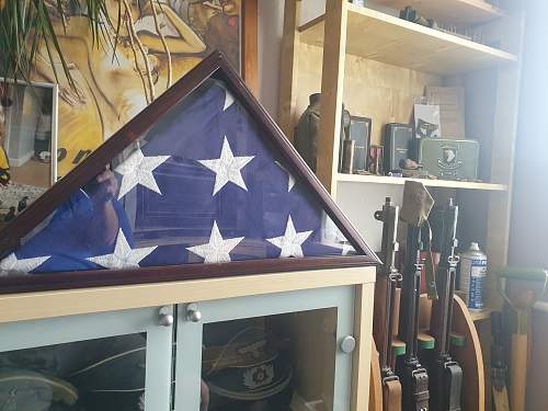 Proper way to display a burial flag?