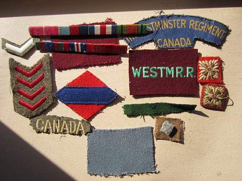 Need Help to Identify a Couple of Patches Belonging to Major D.J. Baldwin (HQ First Canadian Army)