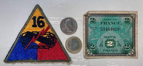 16th Armored Division patch