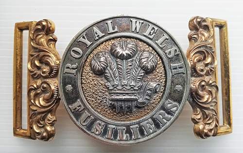 royal welch fusiliers officers locket buckle