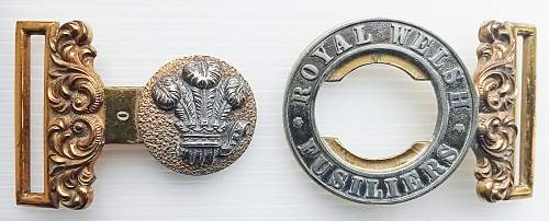 royal welch fusiliers officers locket buckle