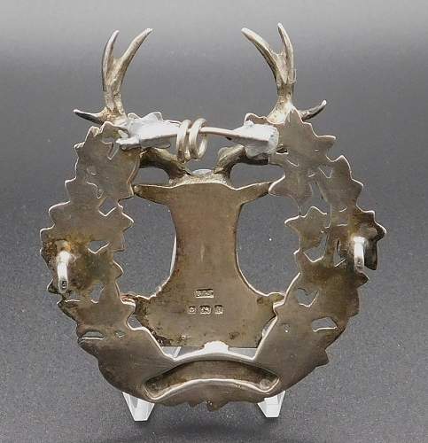 Gordon Highlanders 1914 hallmarked silver cap badge with personal modification