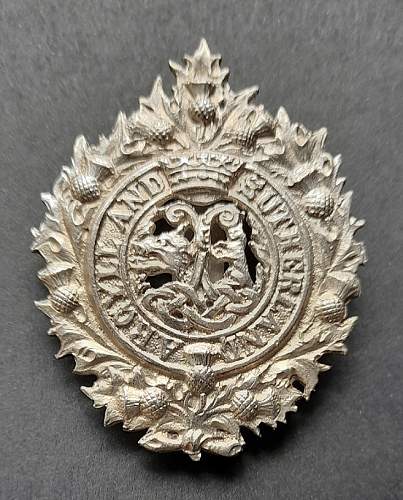 Argyll and Sutherland Highlanders Adjutant cap badge