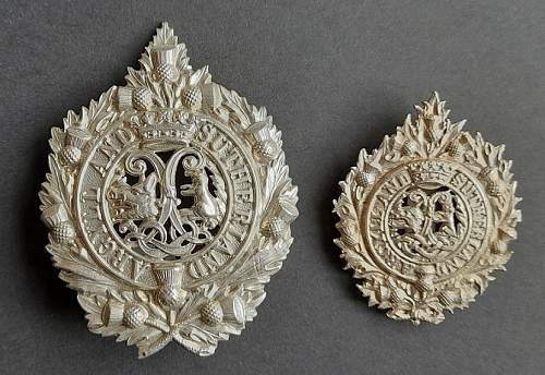 Argyll and Sutherland Highlanders Adjutant cap badge