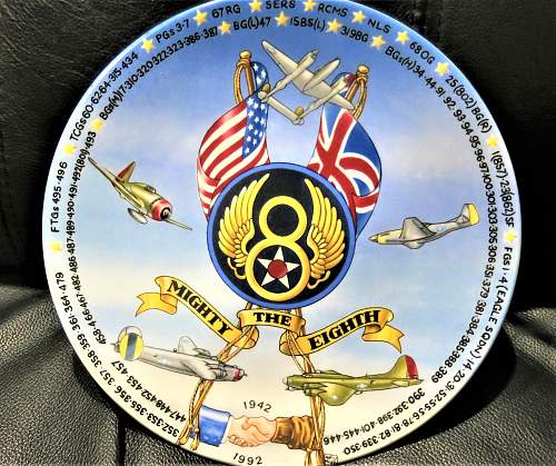 US 8th AAF Commemorative Fine Bone China plate