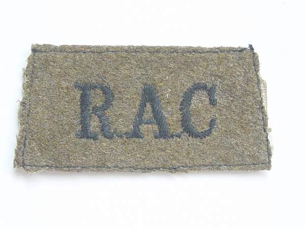 RTR / RAC insignia