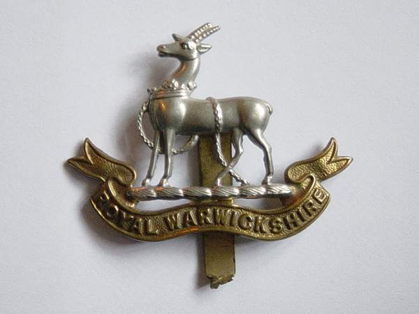 Royal Warwickshire Regt cap badges