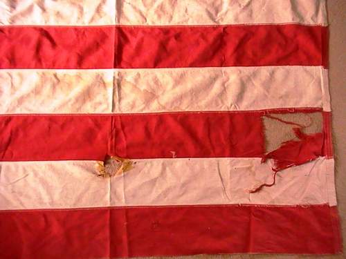 48 star US flag, in need of TLC