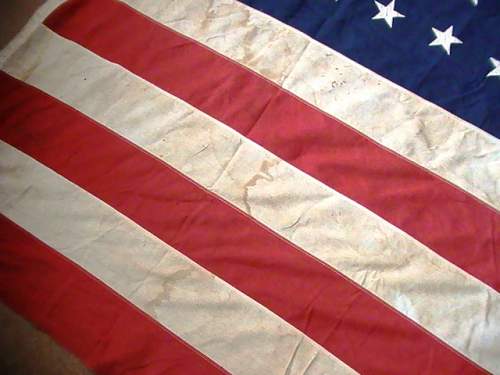 48 star US flag, in need of TLC