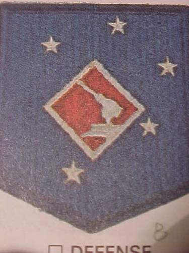 WW2 USMC 4th DEFENSE BATTALION PATCH