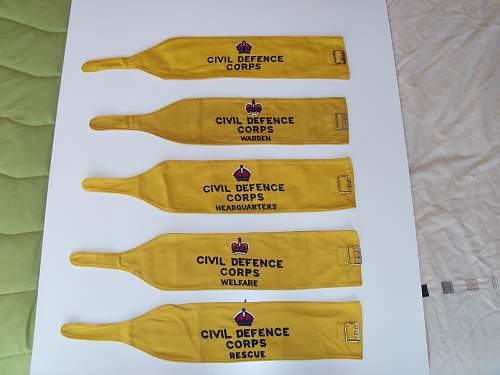 british civil defence armbands