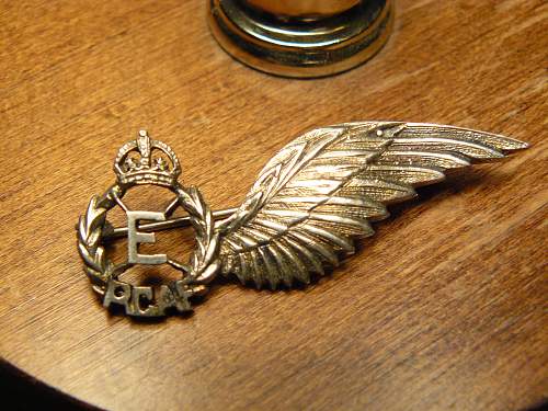 Jewelers made RCAF Flight Engineer half wing in silver ?