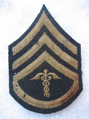 Medical Staff Sgt. rank patch