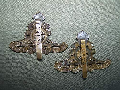 Royal Canadian Artillery Cap Badges