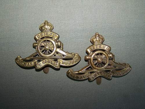 Royal Canadian Artillery Cap Badges