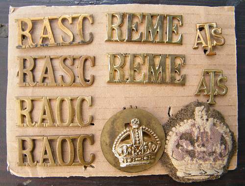 Shoulder titles, REME RASC RAOC ATS &amp; SM Crowns