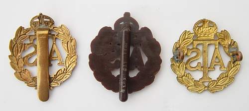 The ATS Other Ranks cap badge