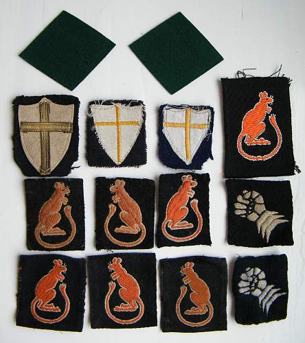 British 1st Armoured Div Patches