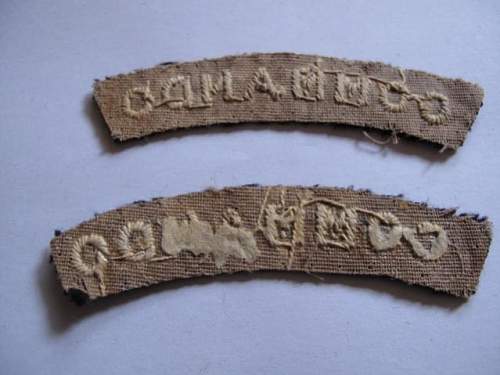 Commando Shoulder Titles and Mystery Cloth Badge