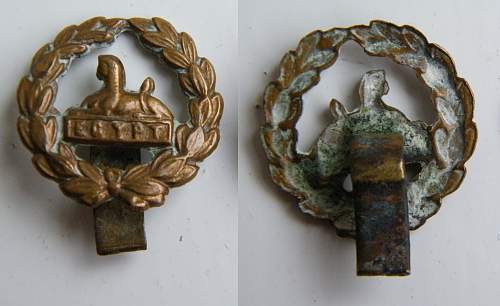 Cap badges from a trade