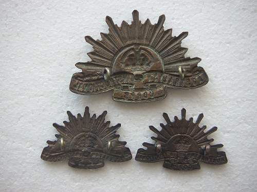 Australian Instructional Corps insignia set.