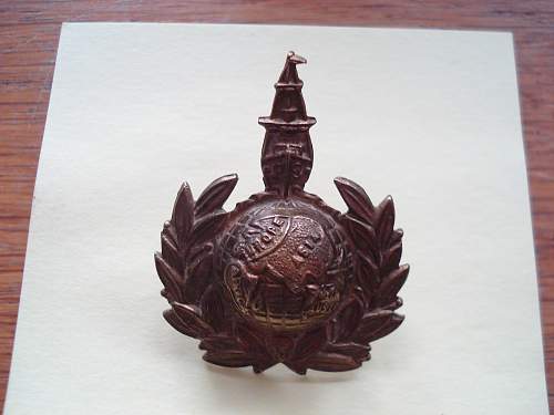 RM WW1 Collar Badge