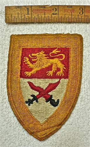 British (?) Patch; Lion &amp; Crossed Kris &amp; Scimitar