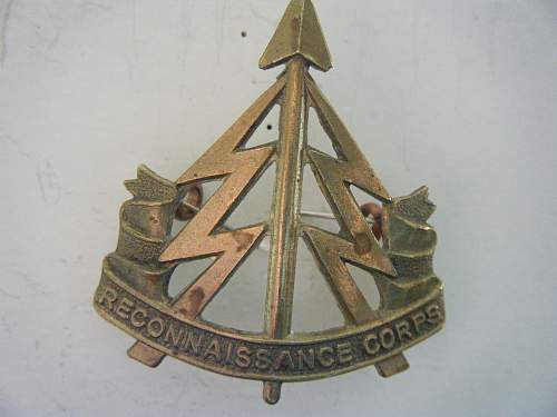 Small group of Reconnaissance Corps insignia