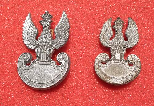 WW2 British Plastic Cap badges