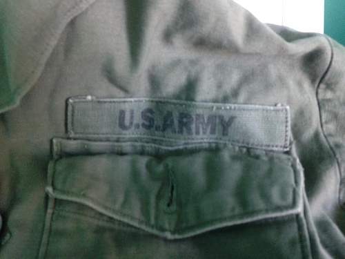 Army shirt and Patch ID