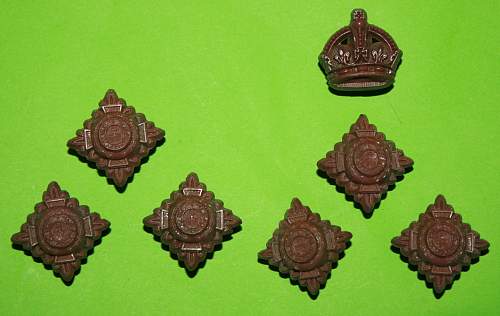 WW2 British Plastic Cap badges