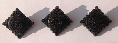 WW2 British Plastic Cap badges