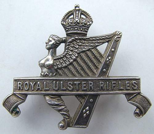 Royal Ulster Rifles 1st glider Battalion cap badge