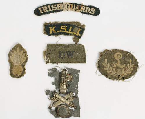 Knackered old cloth badges - Identification please!