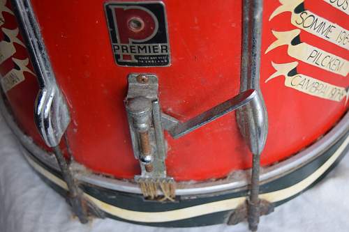 A regimental side drum for the Welch Regiment, 1953-69.