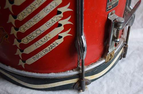 A regimental side drum for the Welch Regiment, 1953-69.