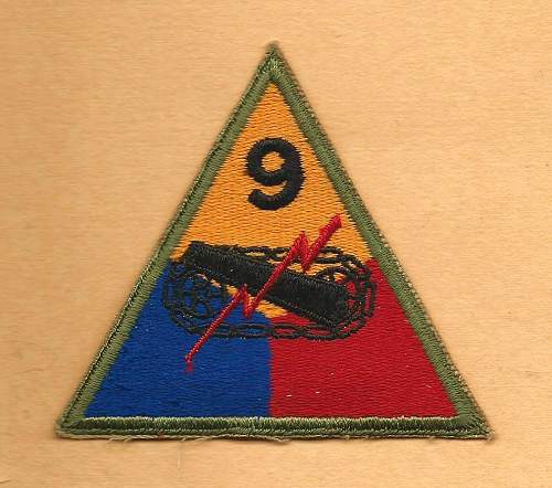 2nd Infantry Division, 3rd Armored Divison, 9th Armored Division patches: Authentic WW II ?
