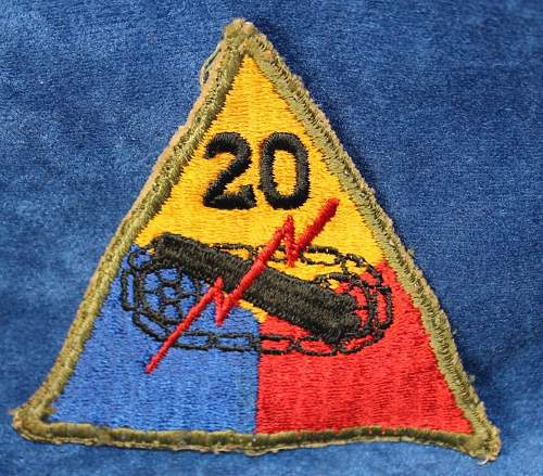 WW2 US Armoured Div patches - Original?