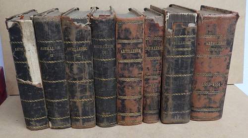 19th century Dutch artillery manuscript in 8 volumes