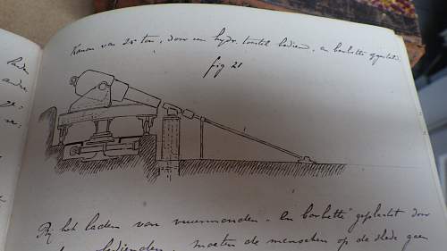 19th century Dutch artillery manuscript in 8 volumes